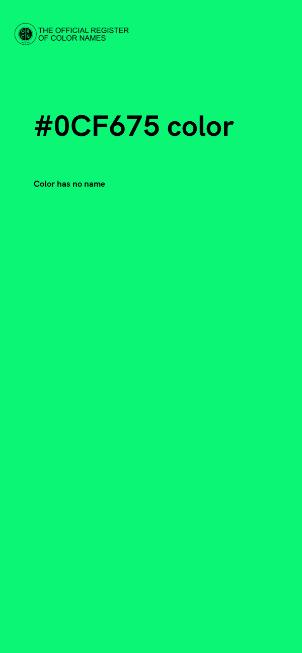 #0CF675 color image