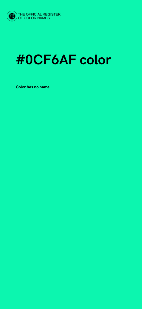 #0CF6AF color image
