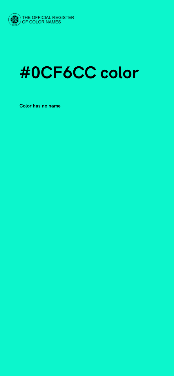 #0CF6CC color image