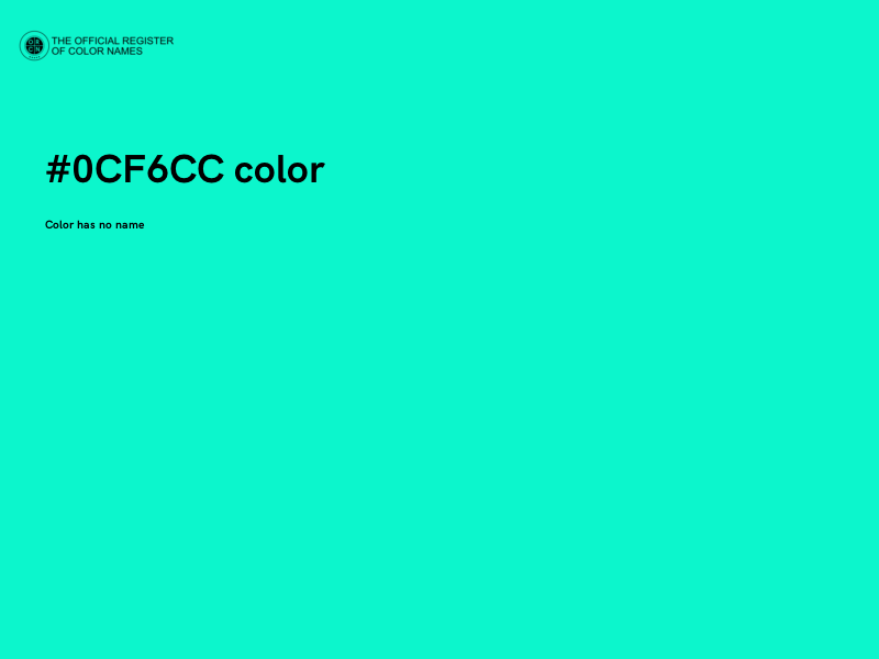 #0CF6CC color image