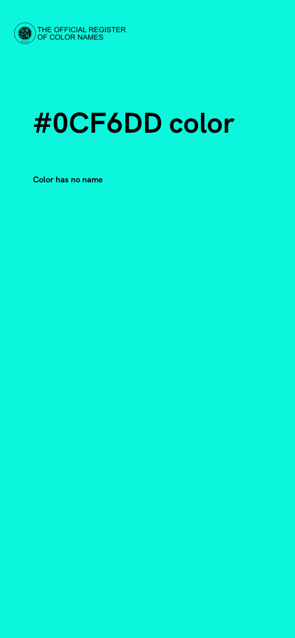 #0CF6DD color image