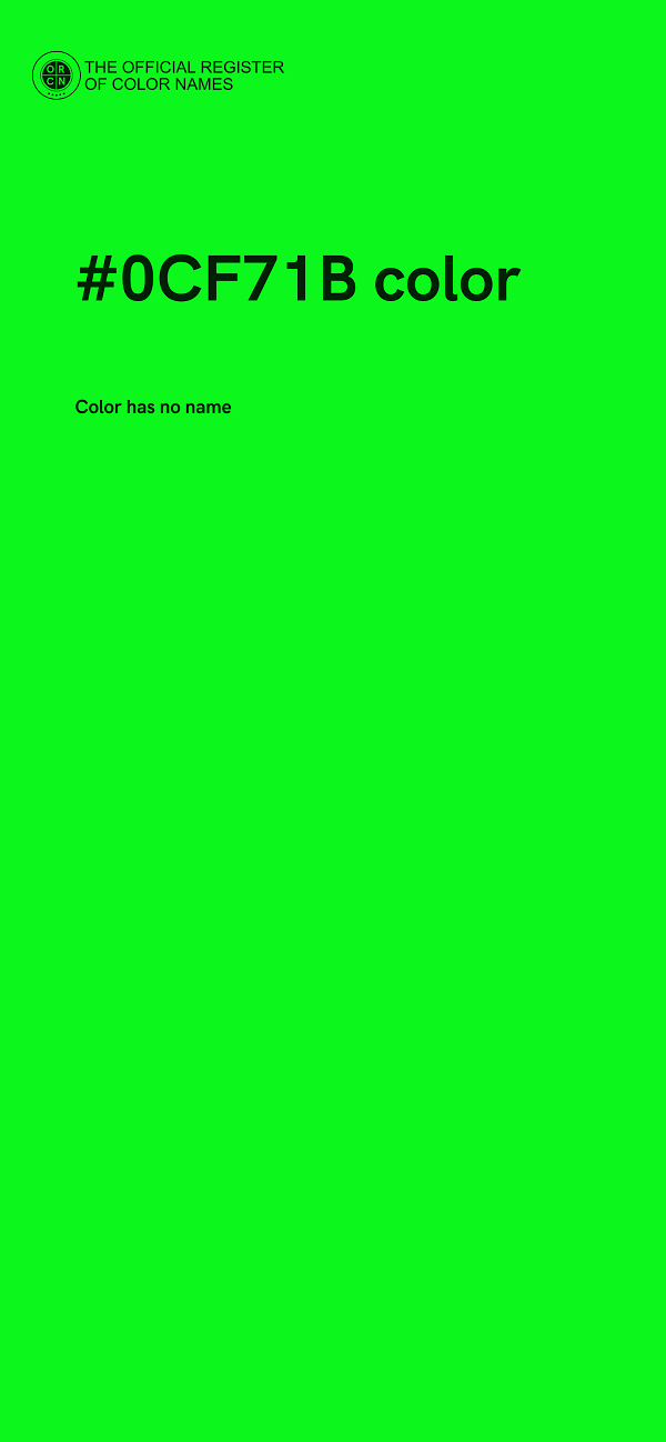 #0CF71B color image