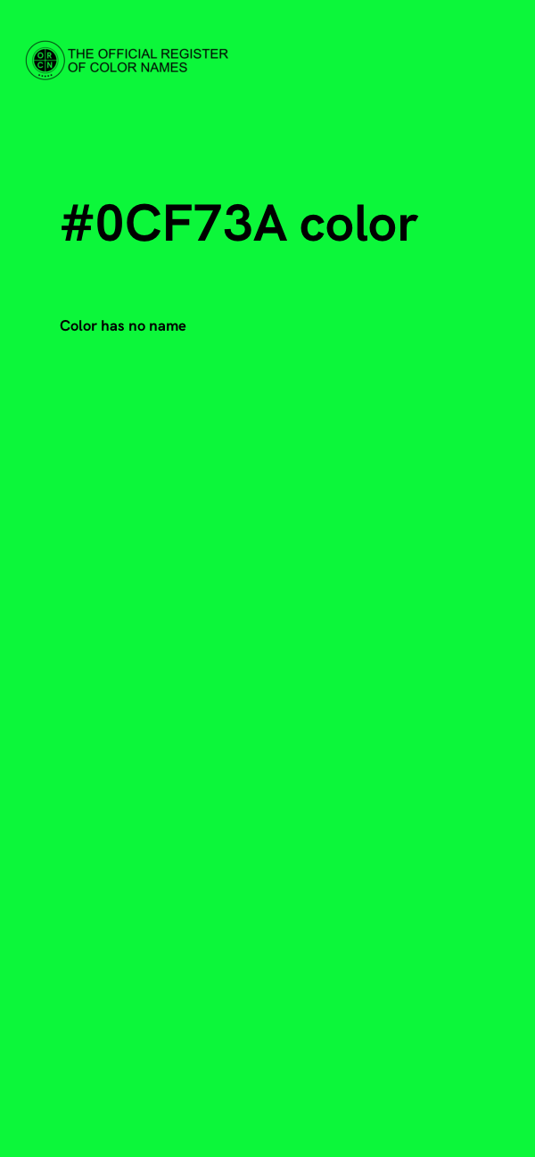 #0CF73A color image