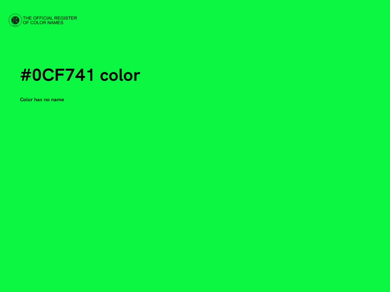 #0CF741 color image