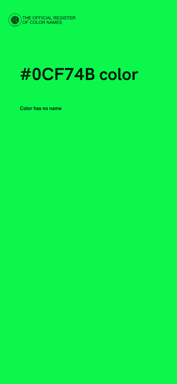 #0CF74B color image