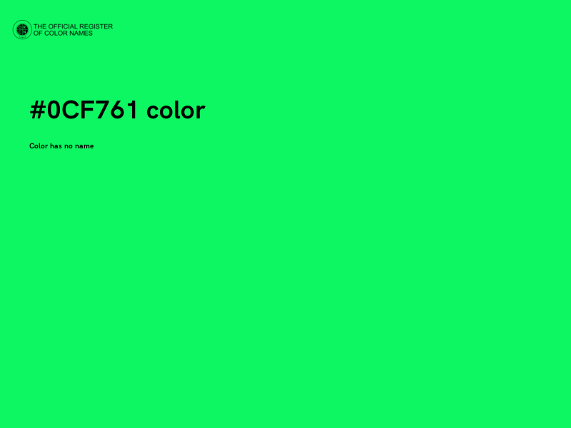#0CF761 color image