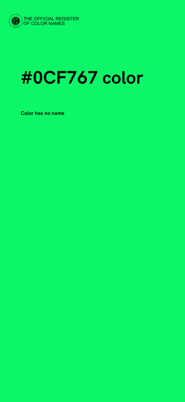 #0CF767 color image