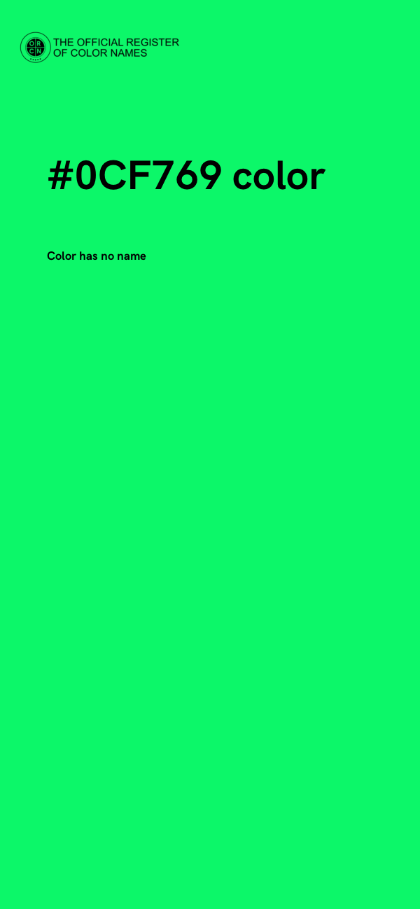#0CF769 color image