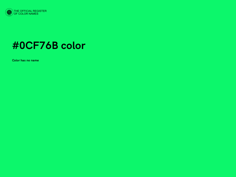 #0CF76B color image