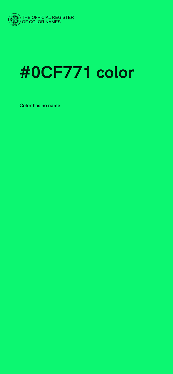 #0CF771 color image