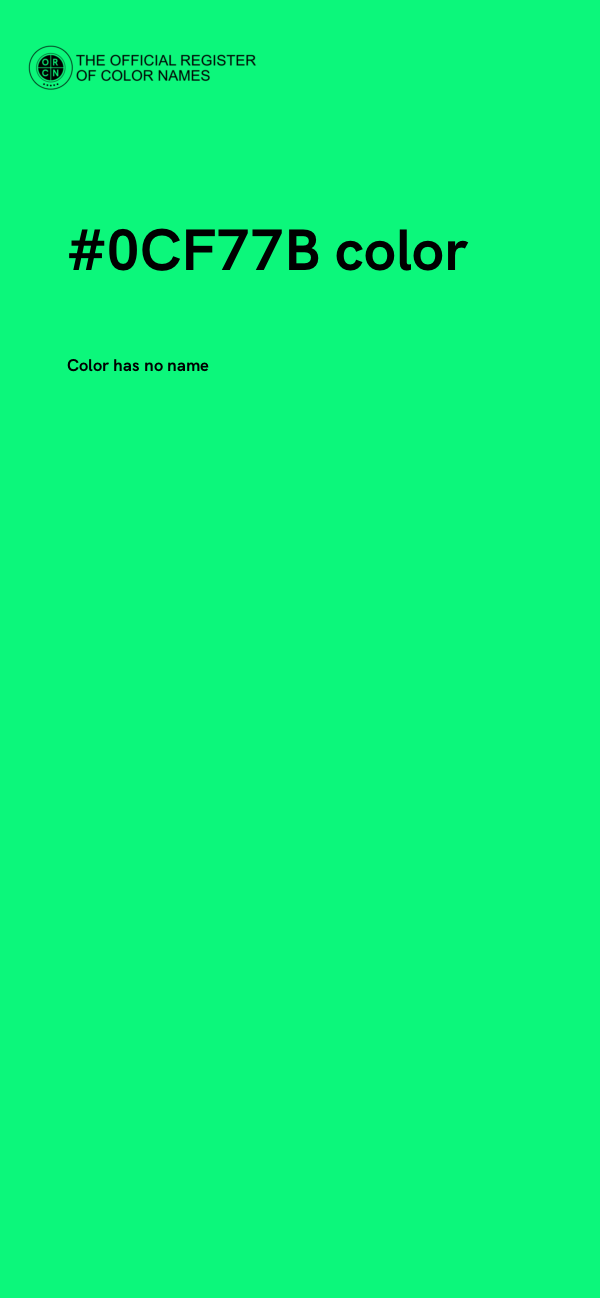 #0CF77B color image