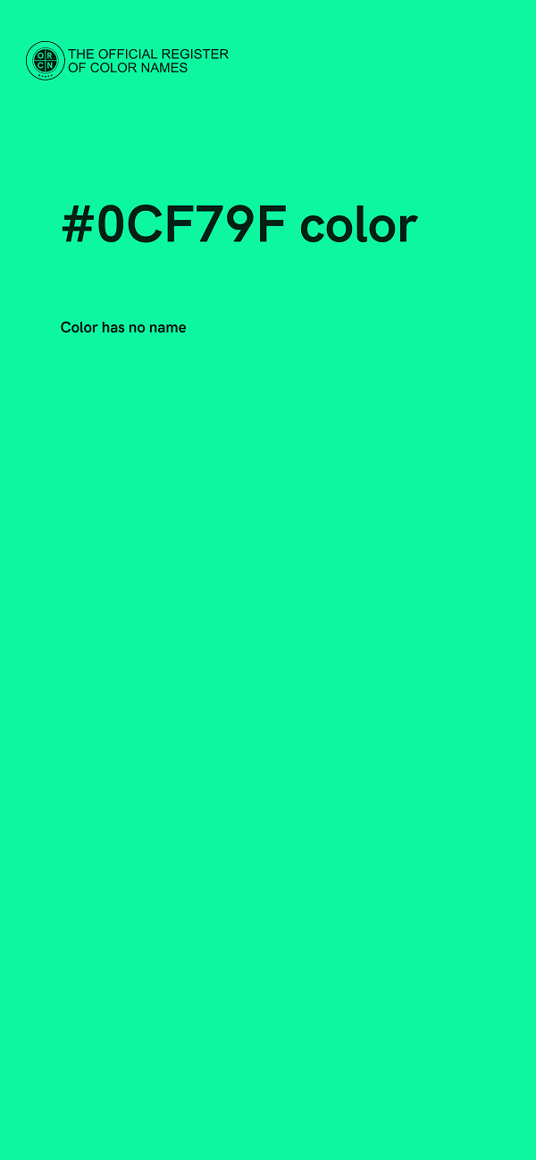 #0CF79F color image