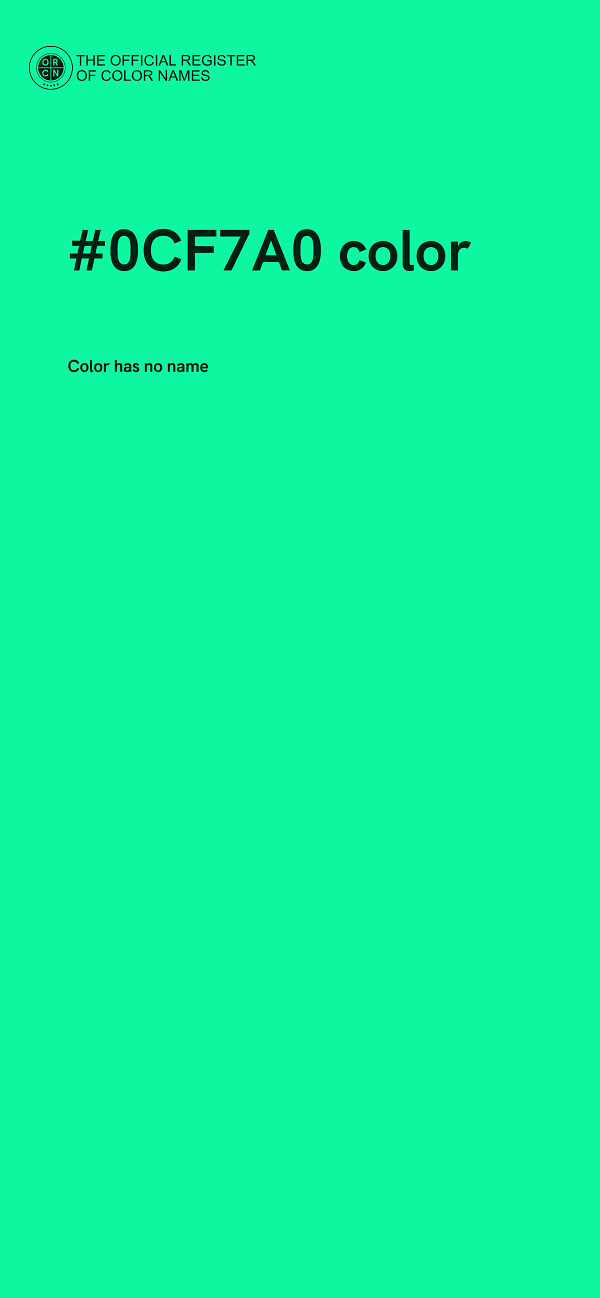 #0CF7A0 color image