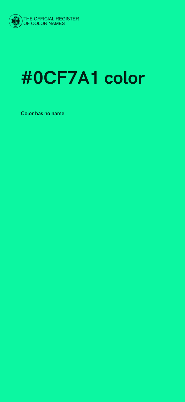 #0CF7A1 color image