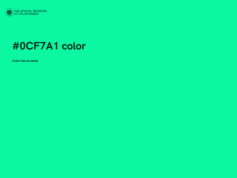#0CF7A1 color image