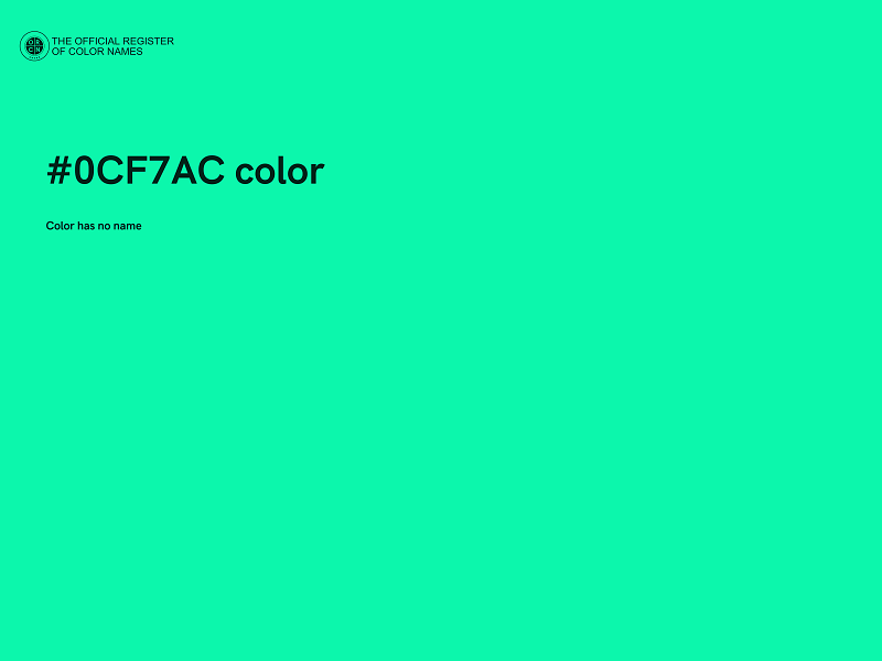 #0CF7AC color image