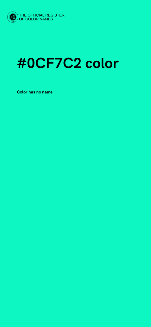 #0CF7C2 color image