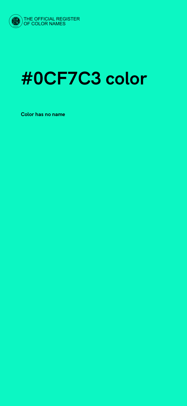 #0CF7C3 color image