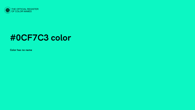 #0CF7C3 color image