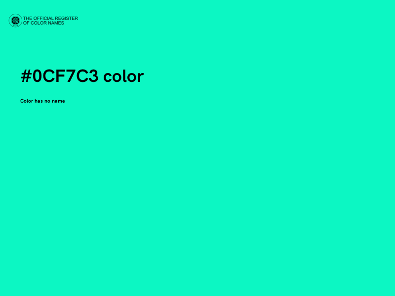 #0CF7C3 color image