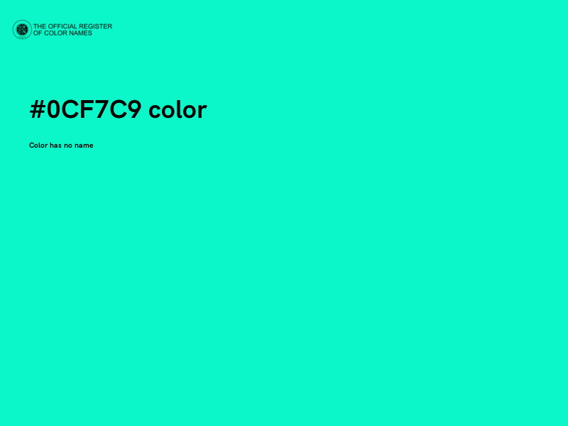 #0CF7C9 color image