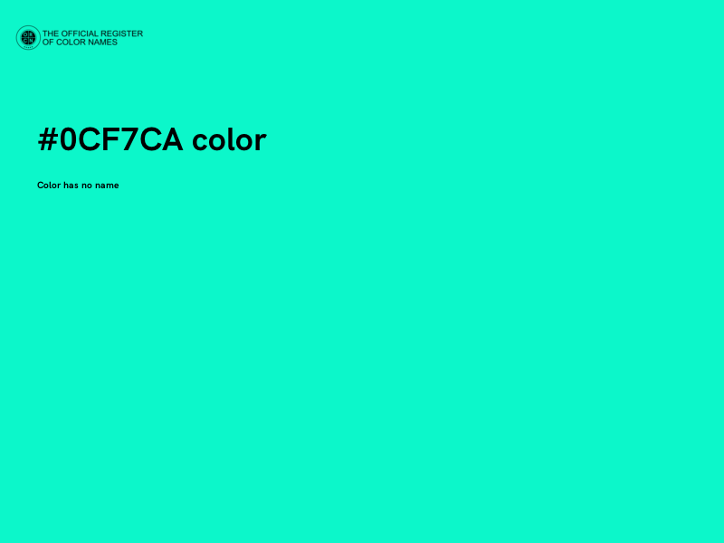 #0CF7CA color image