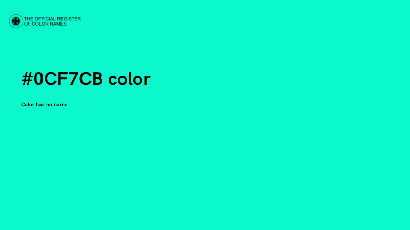 #0CF7CB color image