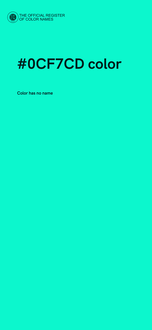 #0CF7CD color image