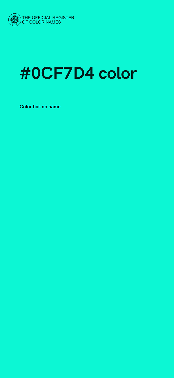 #0CF7D4 color image