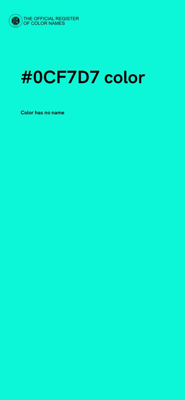 #0CF7D7 color image