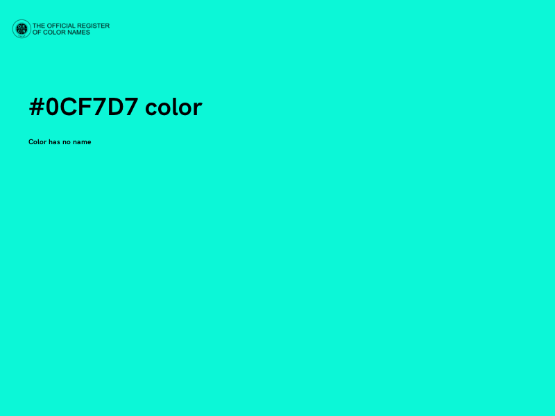 #0CF7D7 color image