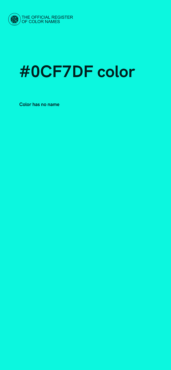 #0CF7DF color image