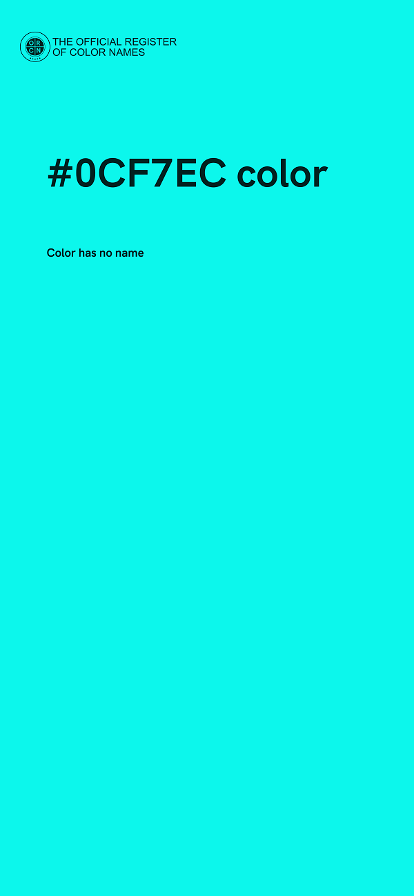 #0CF7EC color image