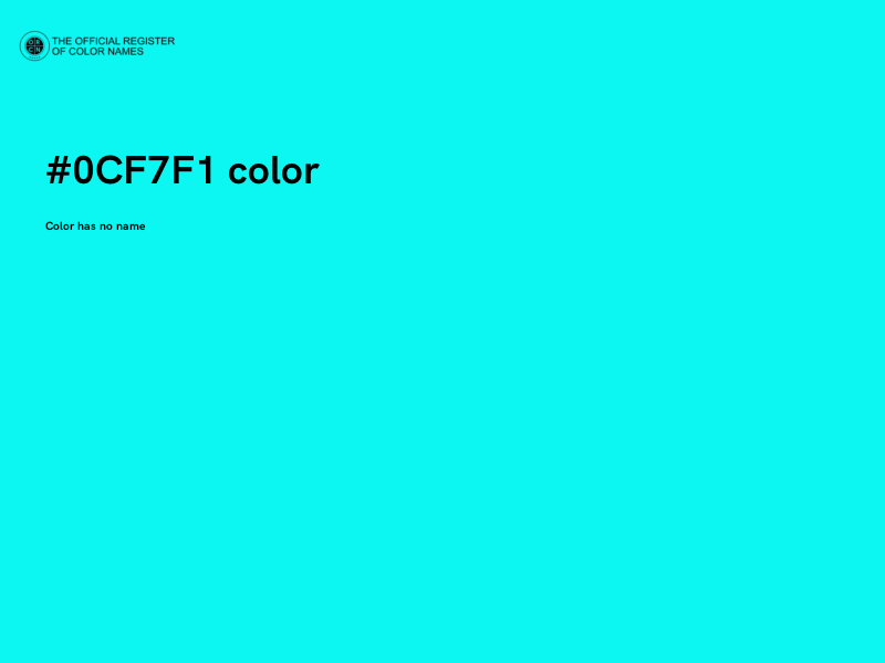 #0CF7F1 color image