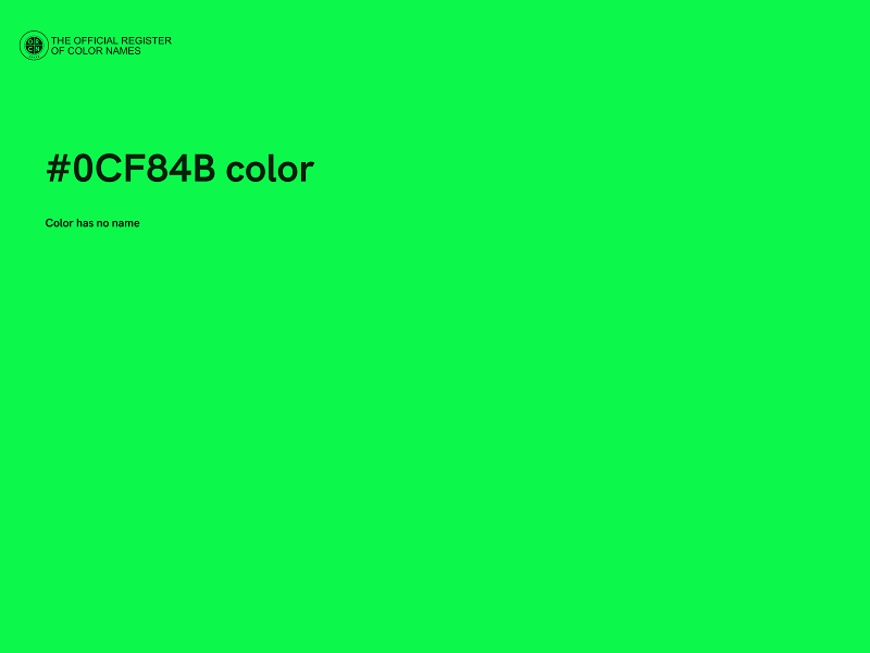 #0CF84B color image