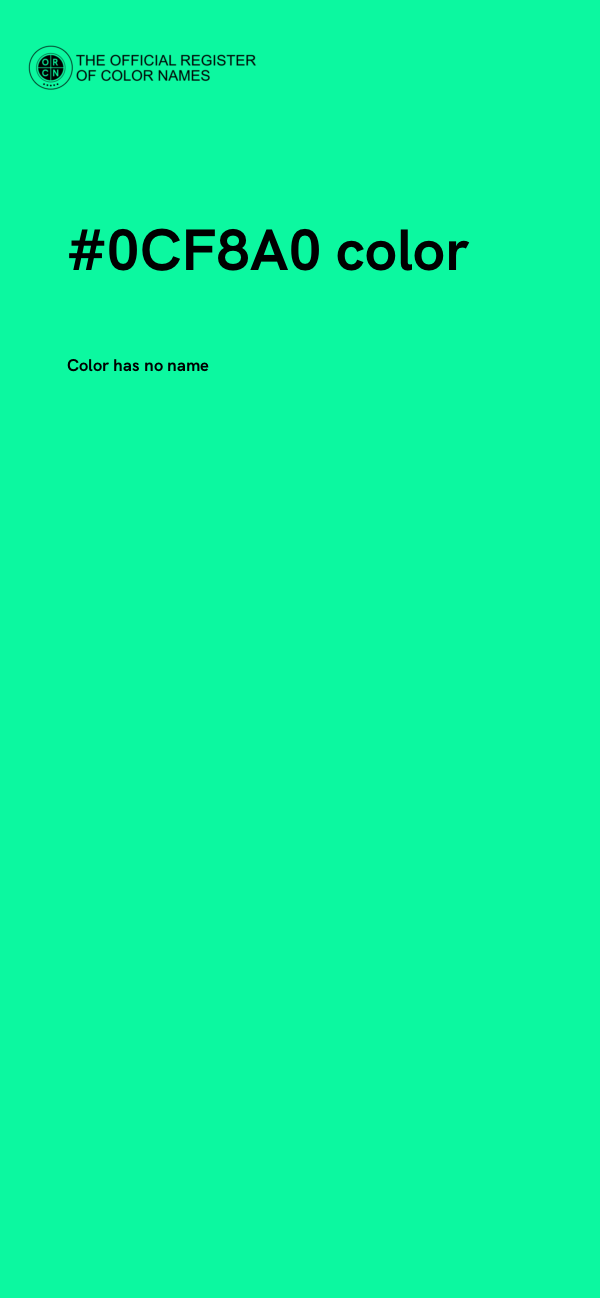 #0CF8A0 color image