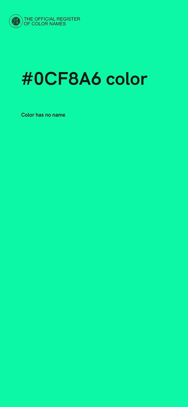 #0CF8A6 color image