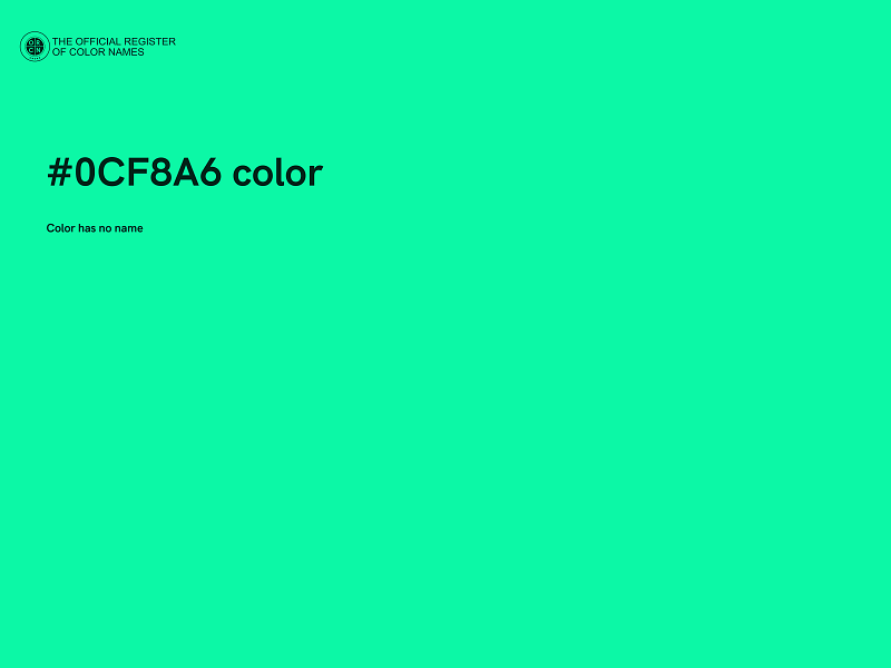 #0CF8A6 color image