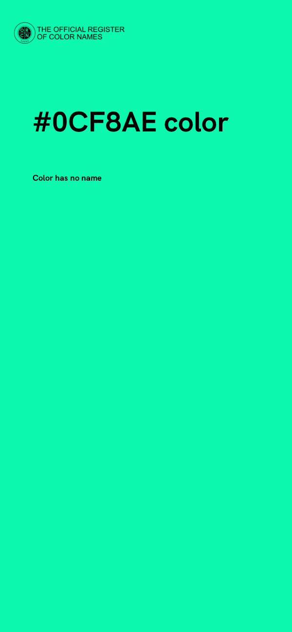 #0CF8AE color image