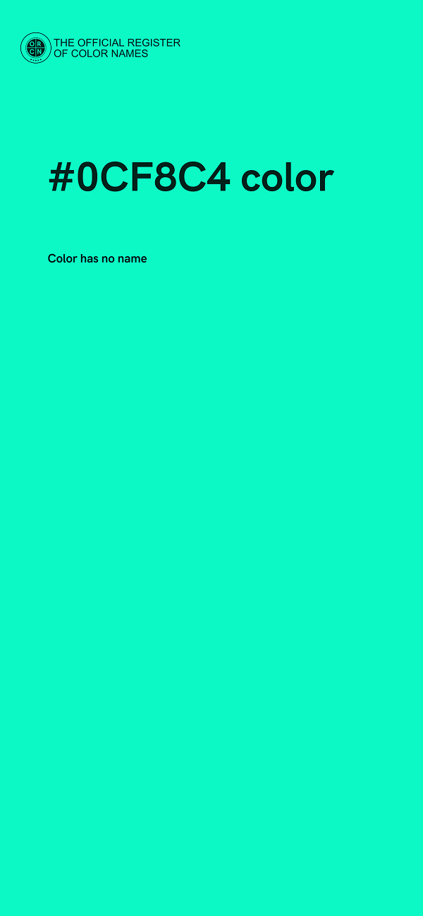 #0CF8C4 color image