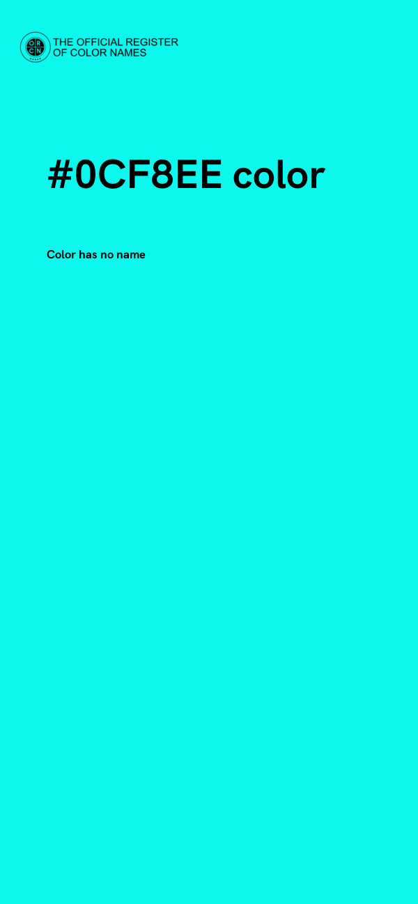 #0CF8EE color image