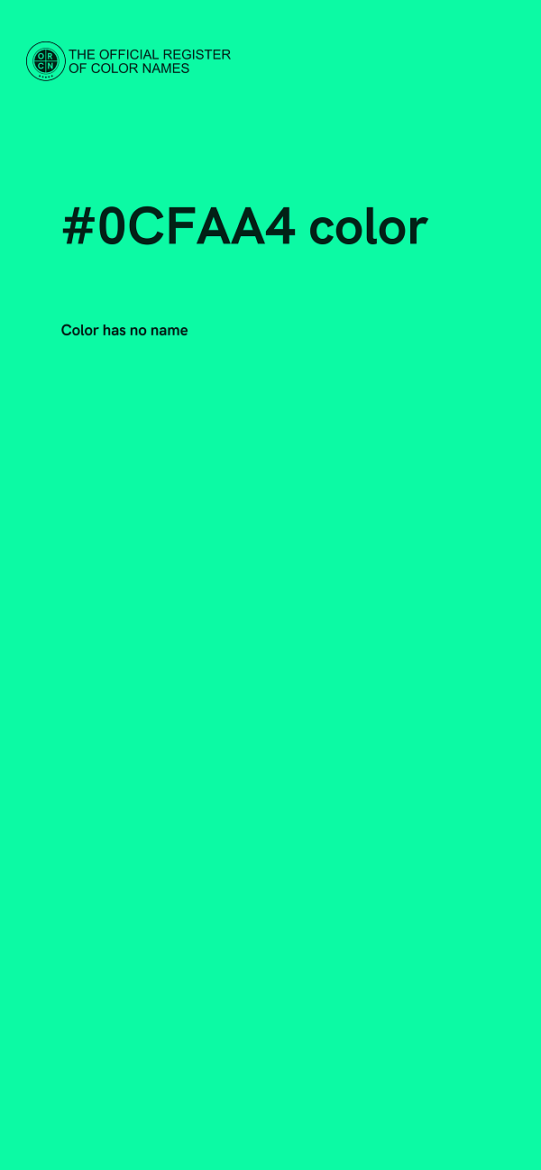 #0CFAA4 color image