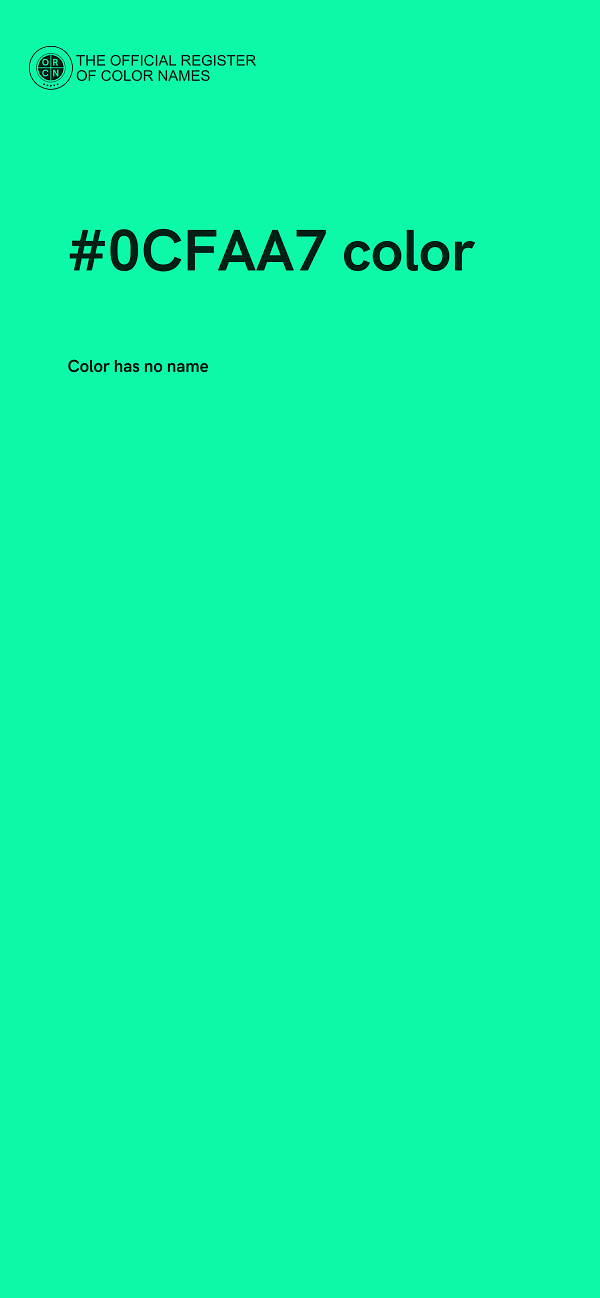#0CFAA7 color image