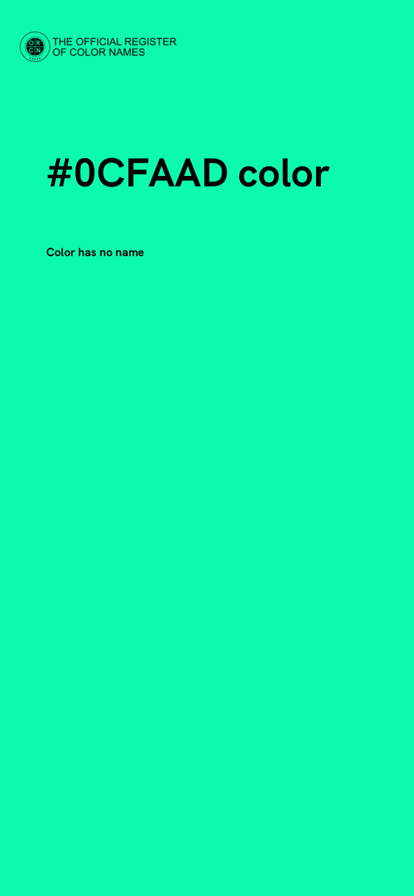 #0CFAAD color image