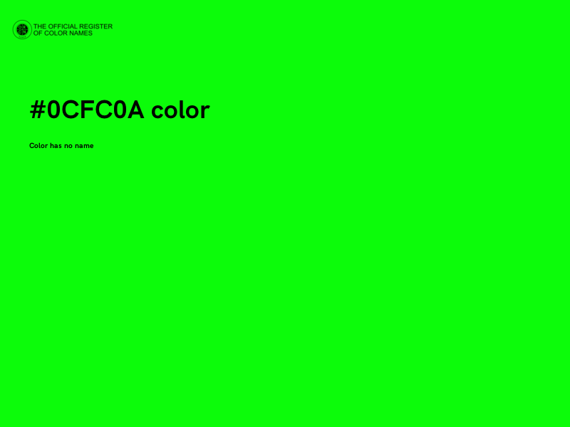 #0CFC0A color image