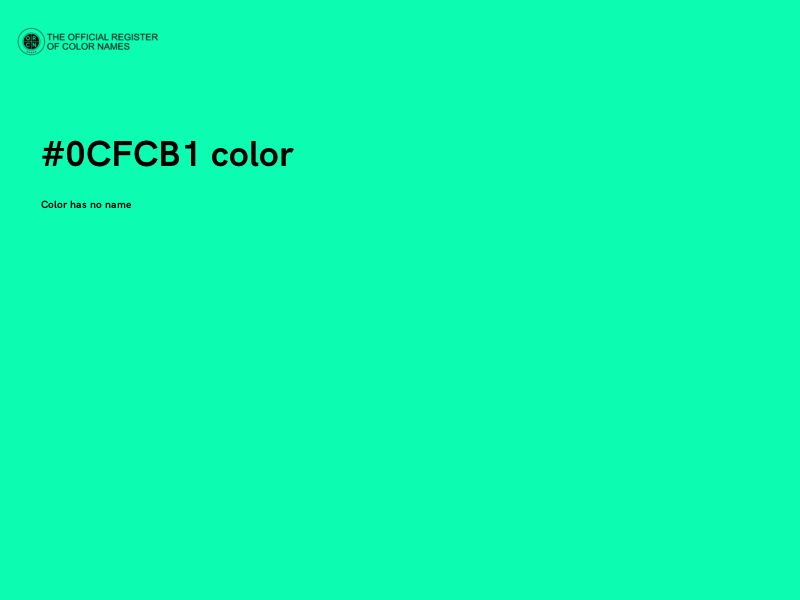 #0CFCB1 color image