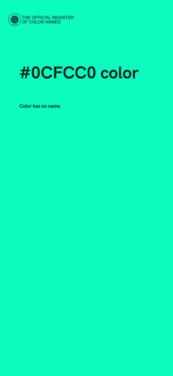 #0CFCC0 color image