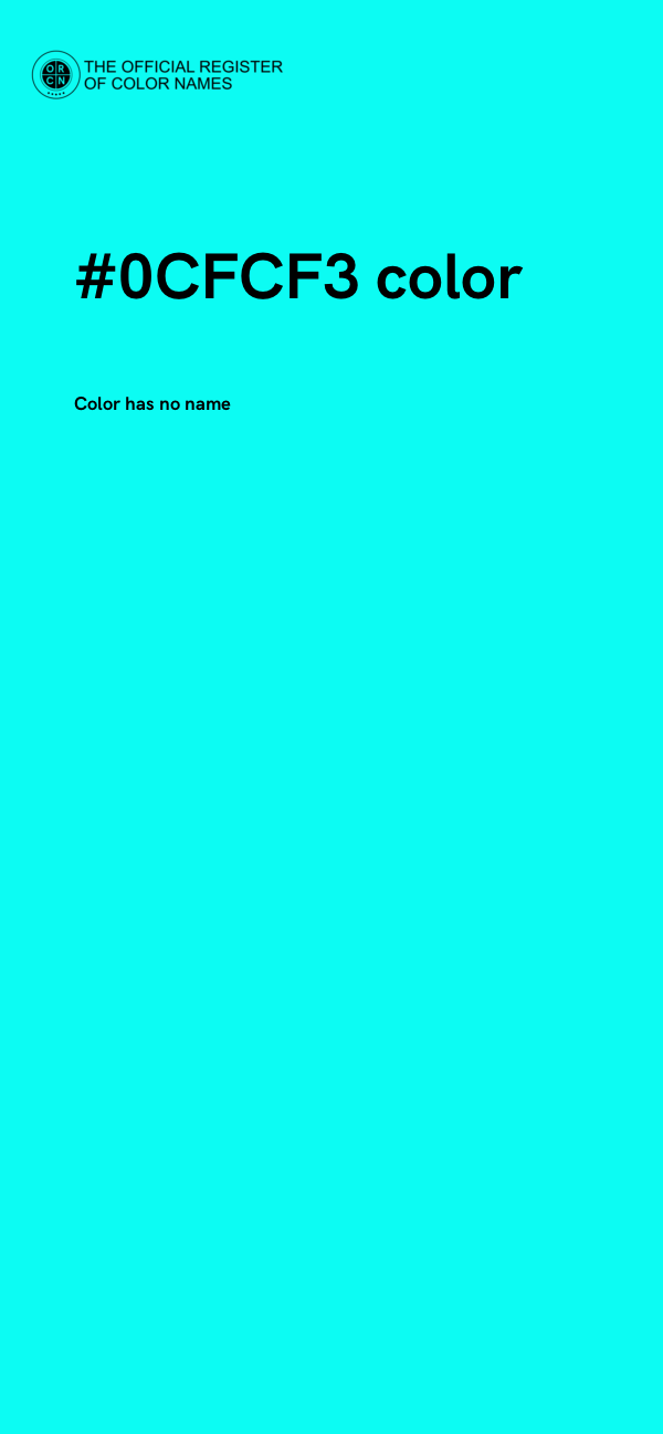 #0CFCF3 color image
