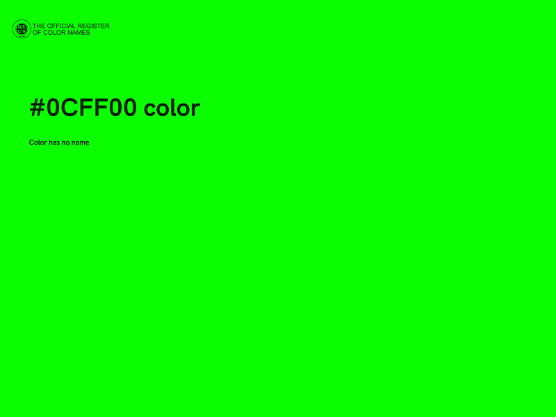 #0CFF00 color image