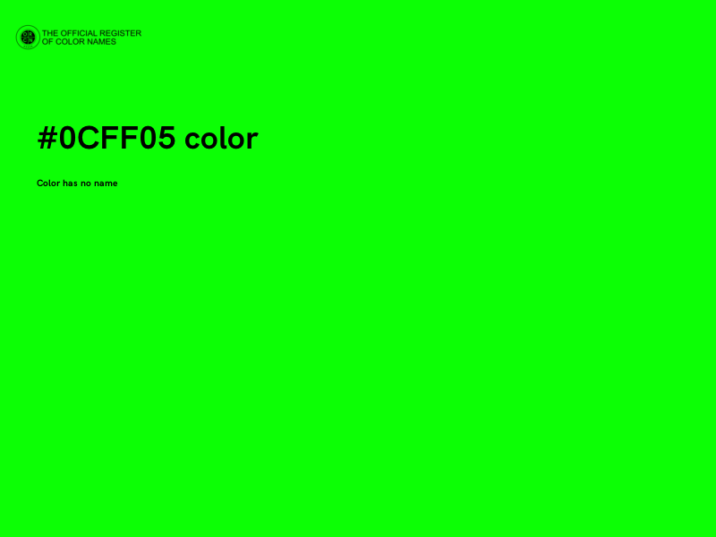 #0CFF05 color image